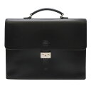 LOEWE ロエベ ブリーフケース ビジネスバッグ 書類カバン ショルダーバッグ レザー ブラック 黒 シルバー金具 【中古】