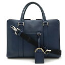 BVLGARI ブルガリ ブルガリブルガリ マン ビジネスバッグ ブリーフケース 2WAY ショルダーバッグ レザー ネイビー 紺 シルバー金具 286954 ...