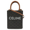 CELINE セリーヌ ミニ バーティカル カバ トリオンフ ハンドバッグ 2WAY ショルダーバッグ トリオンフキャンバス レザー タン 194372BZK....