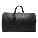 LOUIS VUITTON ルイ ヴィトン エピ キーポル50 ボストンバッグ 旅行カバン トラベルバッグ レザー ノワール ブラック ゴールド金具 M4296...