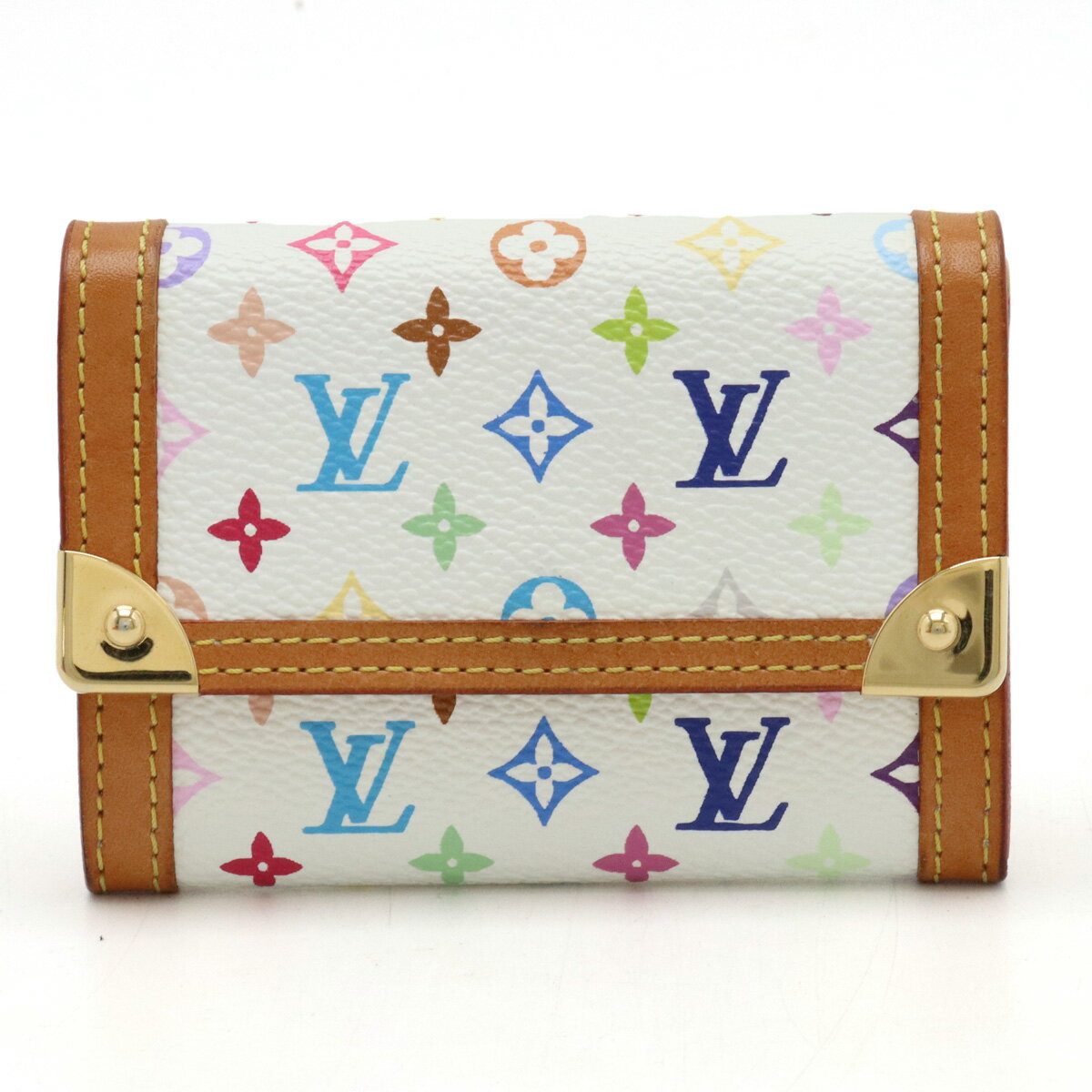 【財布】LOUIS VUITTON ルイ ヴィトン モノグラムマルチカラー ポルトモネ プラ コインケース 小銭入れ コインパース ブロン 白 ホワイト M92657 【中古】