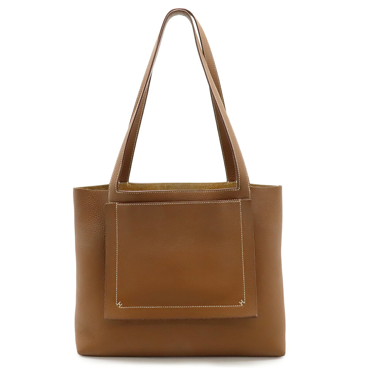 HERMES 31 - HERMES エルメス カバセリエ31 トートバッグ ショルダーバッグ 肩掛け トリヨンクレマンス レザー ゴールド 茶 ブラウン U刻印 【中古】