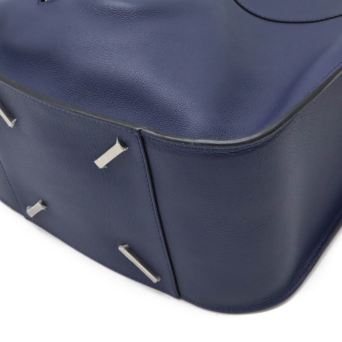 【バッグ】LOEWE ロエベ ハンモックバッグ スモール ハンドバッグ ショルダーバッグ 6WAY レザー ネイビー 紺 シルバー金具 【中古】