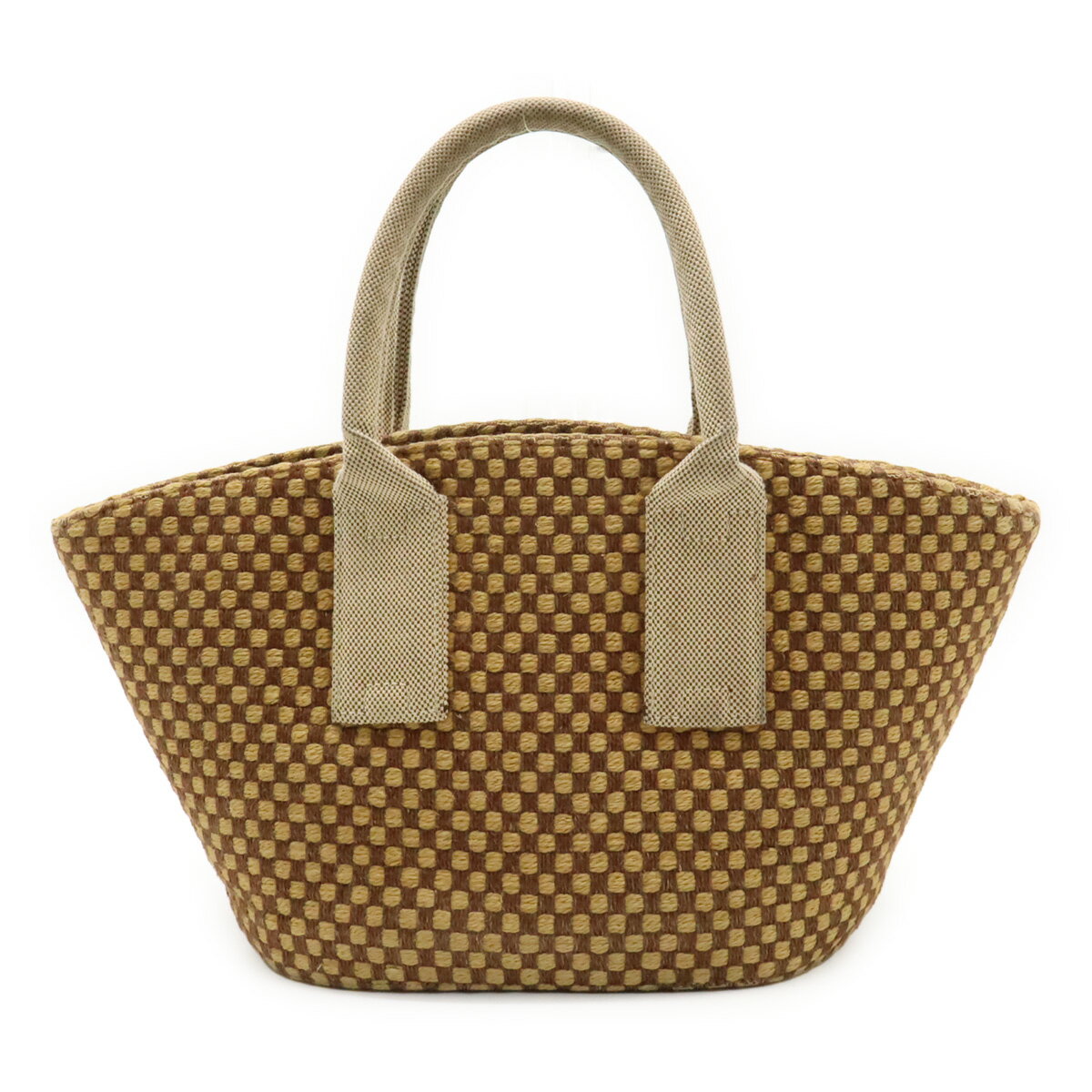 Rakuten - HERMES エルメス パニエバスPM トートバッグ ハンドバッグ リネン ブラウン 茶 ベージュ 【中古】