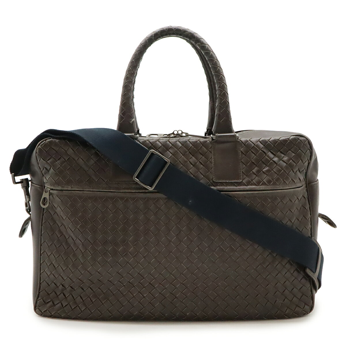 BOTTEGA VENETA ボッテガ ヴェネタ ボッテガベネタ イントレチャート ビジネスバッグ ブリーフケース 2WAYショルダーバッグ レザー ブラウン 163292 【中古】