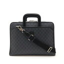 GUCCI グッチ GGスプリーム インターロッキングG ビジネスバッグ 書類カバン ブリーフケース 2WAY ショルダーバッグ PVC ダークグレー 7005...