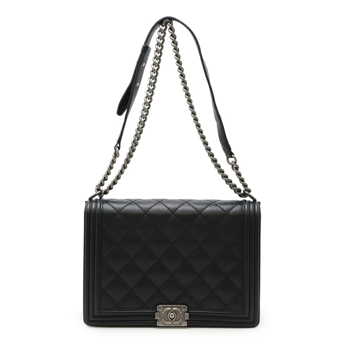 シャネル A92193 ショルダーバッグ ブラック CHANEL マトラッセ ラムスキン