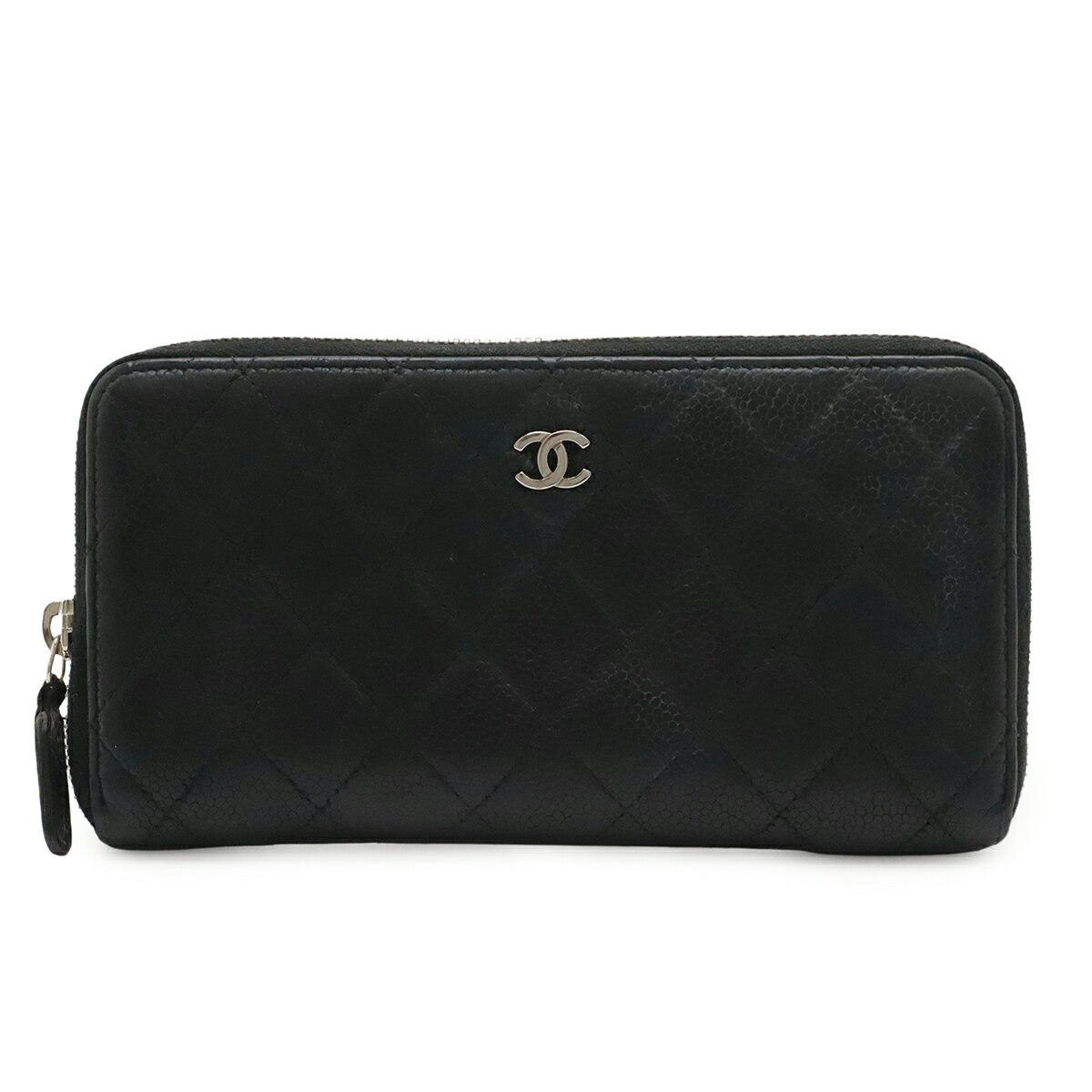 【美品/補修】CHANEL ラムスキン マトラッセ ジッピーウォレット 長財布 極上美品❣️シャネル マトラッセ ラムスキン ジッピーウォレット 長