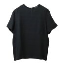 CHANEL シャネル ココマーク トップス カットソー 半袖 シルク100% ブラック 黒 #42 P64595 【中古】