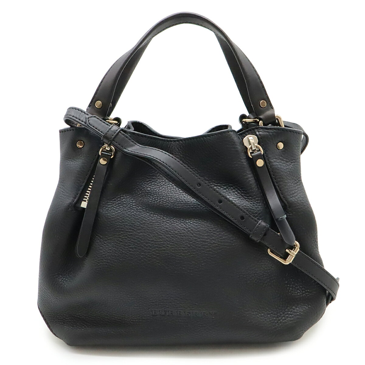 BURBERRY バーバリー メードストン ノヴァチェック ノバチェック ハンドバッグ 2WAY ショルダーバッグ 斜め掛け ブラック 黒 3963675 【中古】