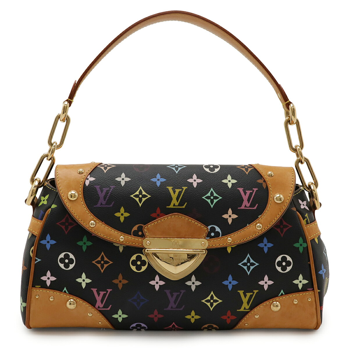LOUIS VUITTON - LOUIS VUITTON ルイ ヴィトン モノグラムマルチカラー ビバリーMM ショルダーバッグ セミショルダー ワンショルダー 肩掛け ノワール 黒 M40204 【中古】