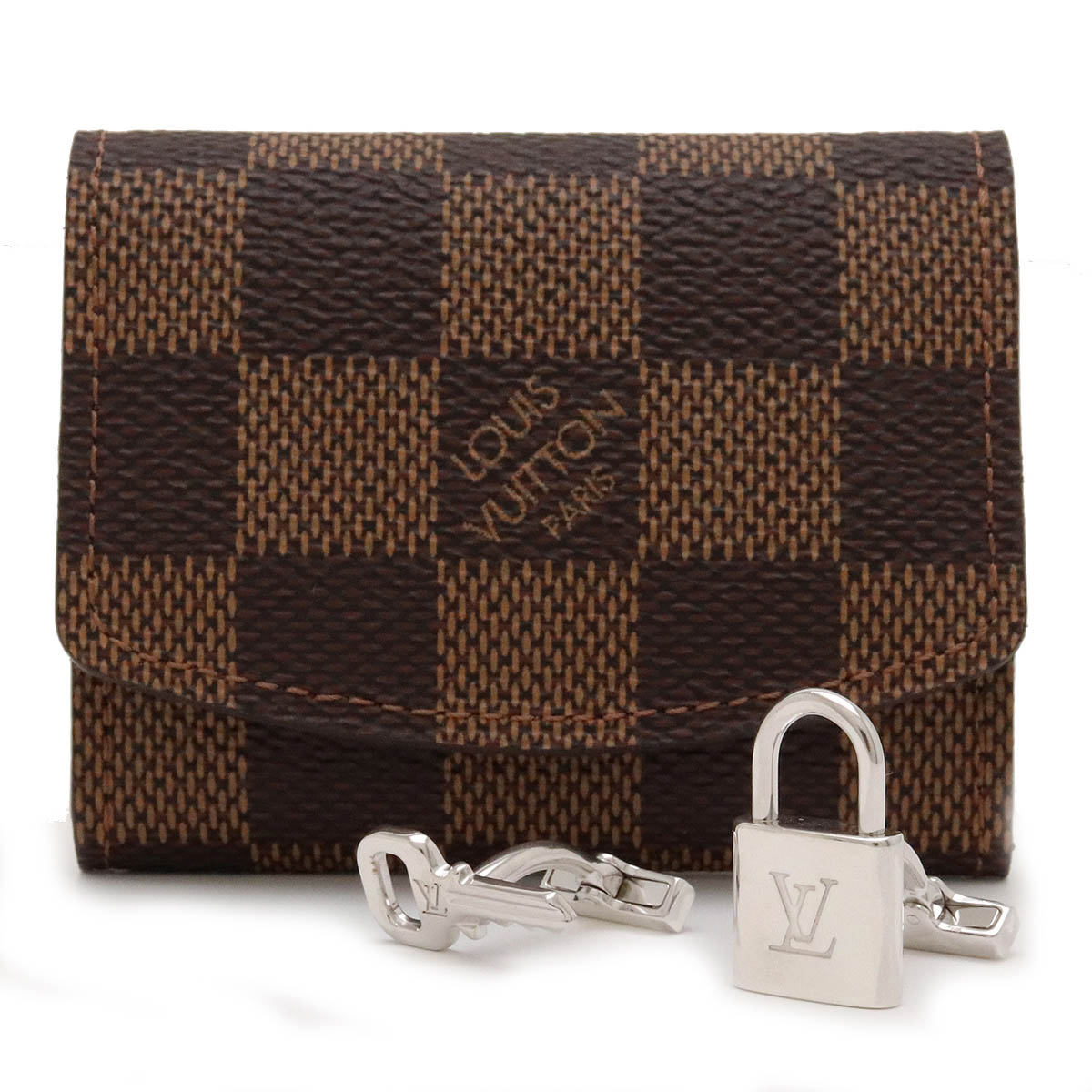 【ジュエリー】【新品仕上げ済】LOUIS VUITTON ルイ ヴィトン ブトン ドゥ マンシェット カデナ エ クレ カフス 鍵 パドロック キー SV925 Ag925 ダミエケース付 M64600