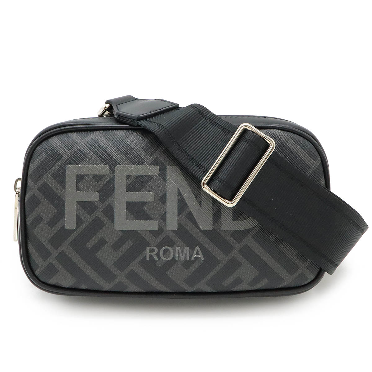 美品【FENDI】メッセンジャーバッグ　ブラック　ポーチ付き　週末値下げ FENDI（フェンディ） バゲット メッセンジャー ミディアム ショルダー