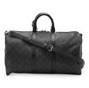LOUIS VUITTON ルイ ヴィトン モノグラムエクリプス キーポル バンドリエール45 ボストンバッグ トラベルバッグ 2WAY ショルダーバッグ M4...