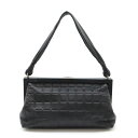 CHANEL シャネル チョコバー ココマーク ショルダーバッグ ワンショルダー ハンドバッグ がま口 ガマ口 レザー ブラック 黒 【中古】