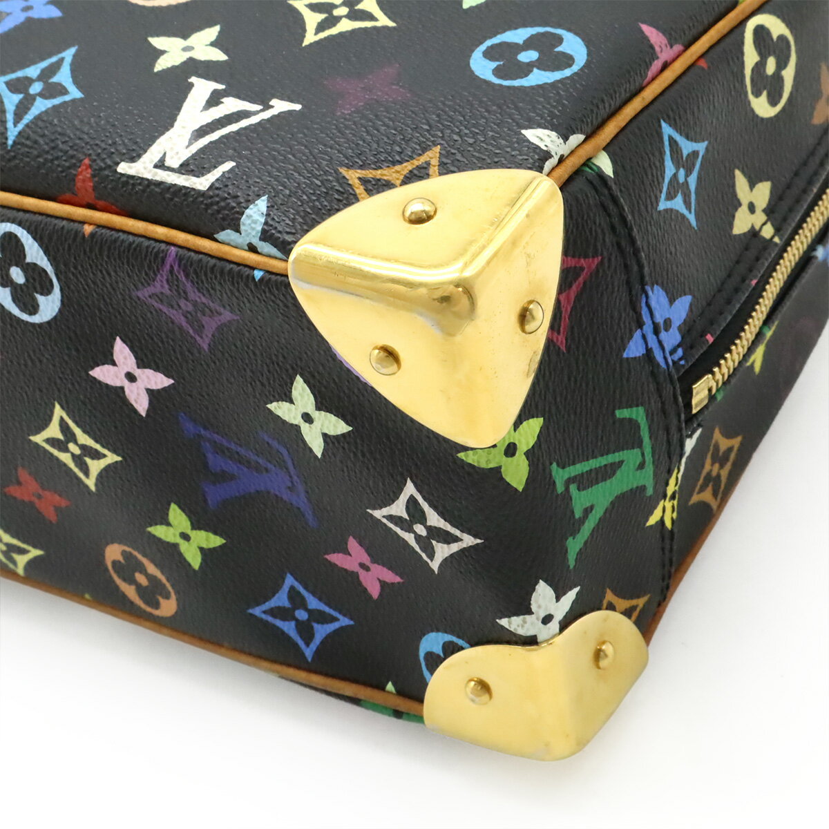 LOUIS VUITTON ルイ ヴィトン モノグラムマルチカラー トゥルーヴィル ハンドバッグ ノワール 黒 ブラック ゴールド金具 M92662 【中古】