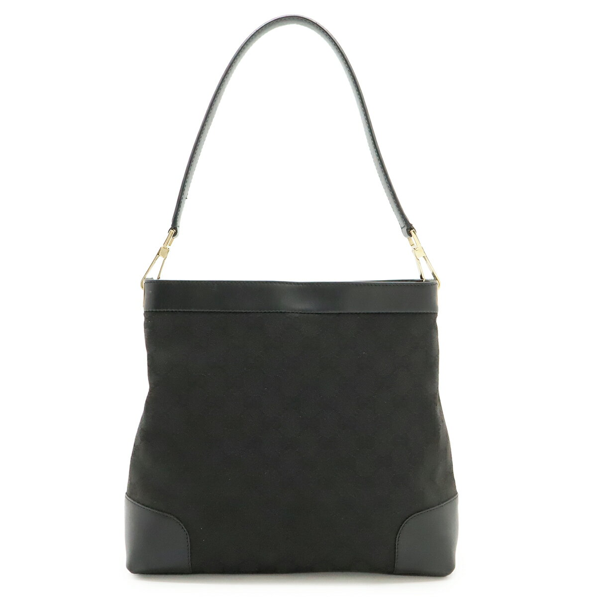 乐天商城 - GUCCI グッチ GGキャンバス ショルダーバッグ ワンショルダー セミショルダー 肩掛け レザー ブラック 黒 ゴールド金具 001.42231 【中古】