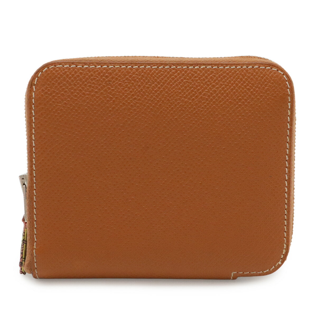 Rakuten - HERMES エルメス アザップシルクイン コンパクト コインケース 小銭入れ コインパース ラウンドファスナー ヴォーエプソン コニャック □R刻印 【中古】