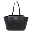 GUCCI グッチ スウィング トートバッグ ショルダーバッグ ショルダートート 肩掛け レザー ブラック 黒 354408 【中古】