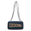 CHANEL シャネル COCOCUBA ココキューバ スパンコール チェーンショルダー ショルダーバッグ レザー ブルー 青 アンティーク シルバー金具 【中古】