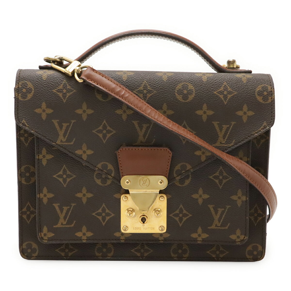 LOUIS VUITTON ルイ ヴィトン モノグラム モンソー26 セカンドバッグ クラッチバッグ ハンドバッグ 2WAY ショルダーバッグ 鍵欠品 M51187 【中古】