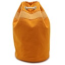 HERMES エルメス サックマリーン レシーフMM ショルダーバッグ ワンショルダー 巾着 キャンバス オレンジ ベージュ 【中古】