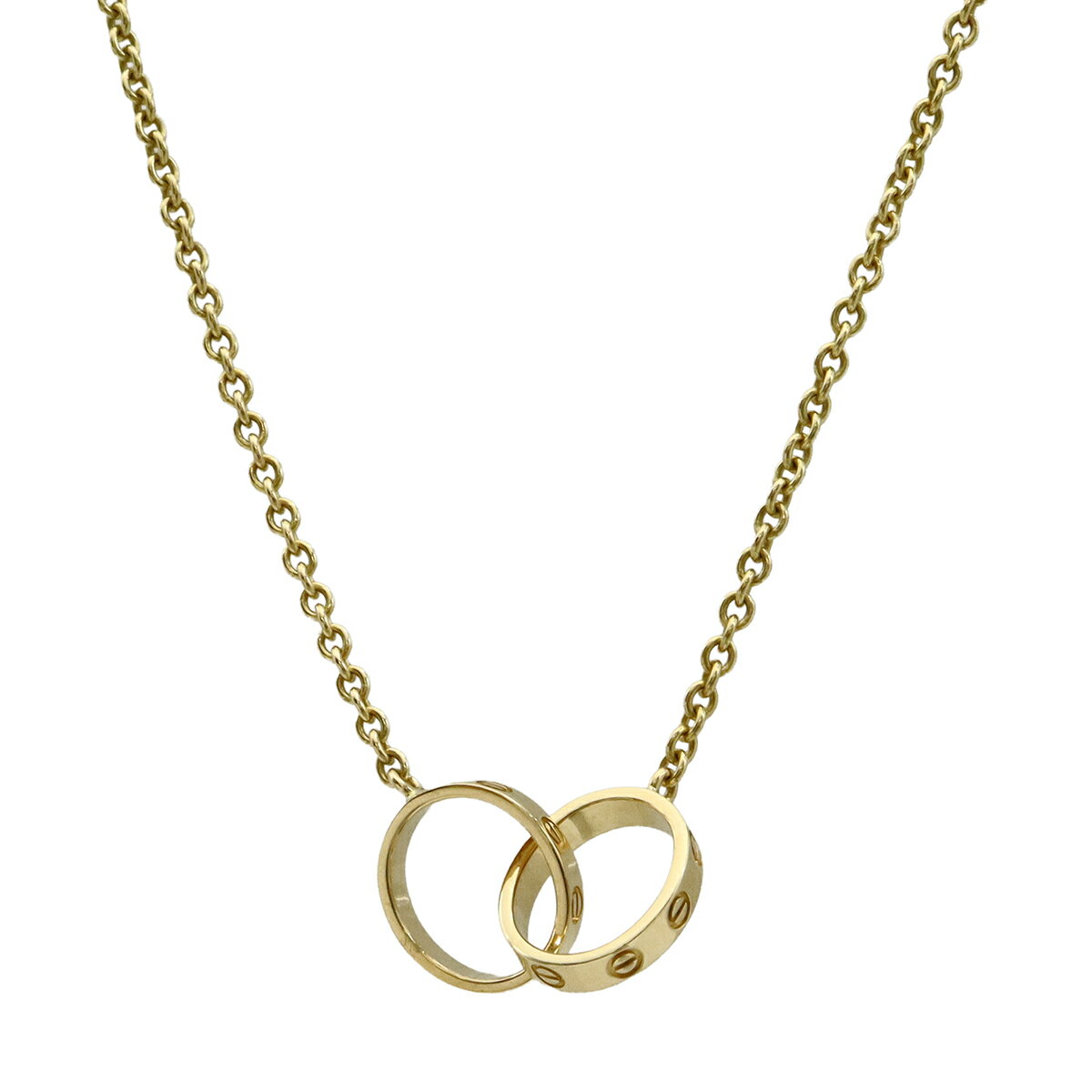 Cartier カルティエ ラブ LOVE LΘVE ベビーラブ ネックレス ペンダント K18YG 750YG イエローゴールド 【中古】