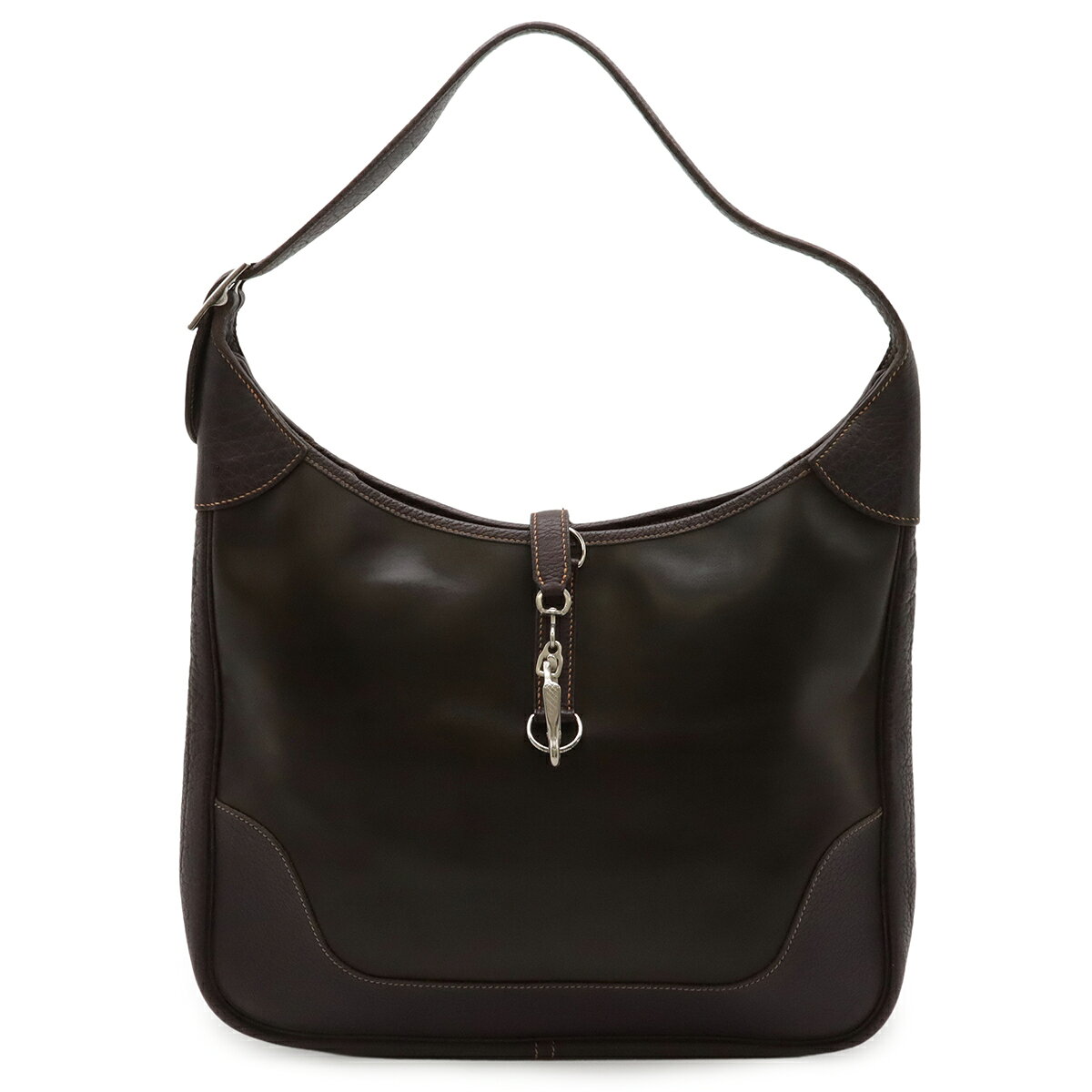 【新品同様】HERMES エルメス トリム38 □E刻印 ダークブラウン 12641032_1.jpg