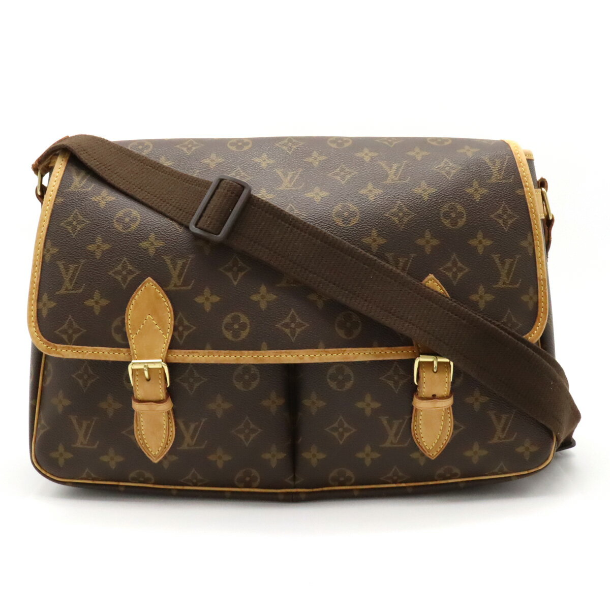 【バッグ】LOUIS VUITTON ルイ ヴィトン モノグラム ジベシエールGM ショルダーバッグ メッセンジャーバッグ 斜め掛け M42249 【中古】