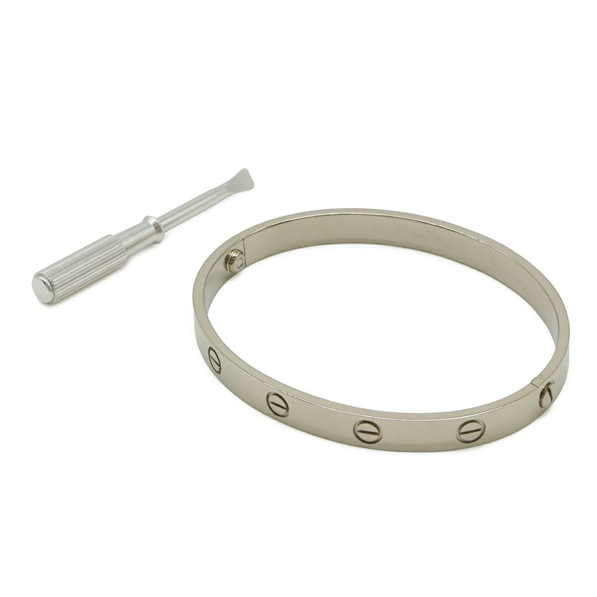 Rakuten - Cartier カルティエ LOVE LΘVE ラブブレス ブレスレット バングル K18WG 750WG ホワイトゴールド #18 【中古】