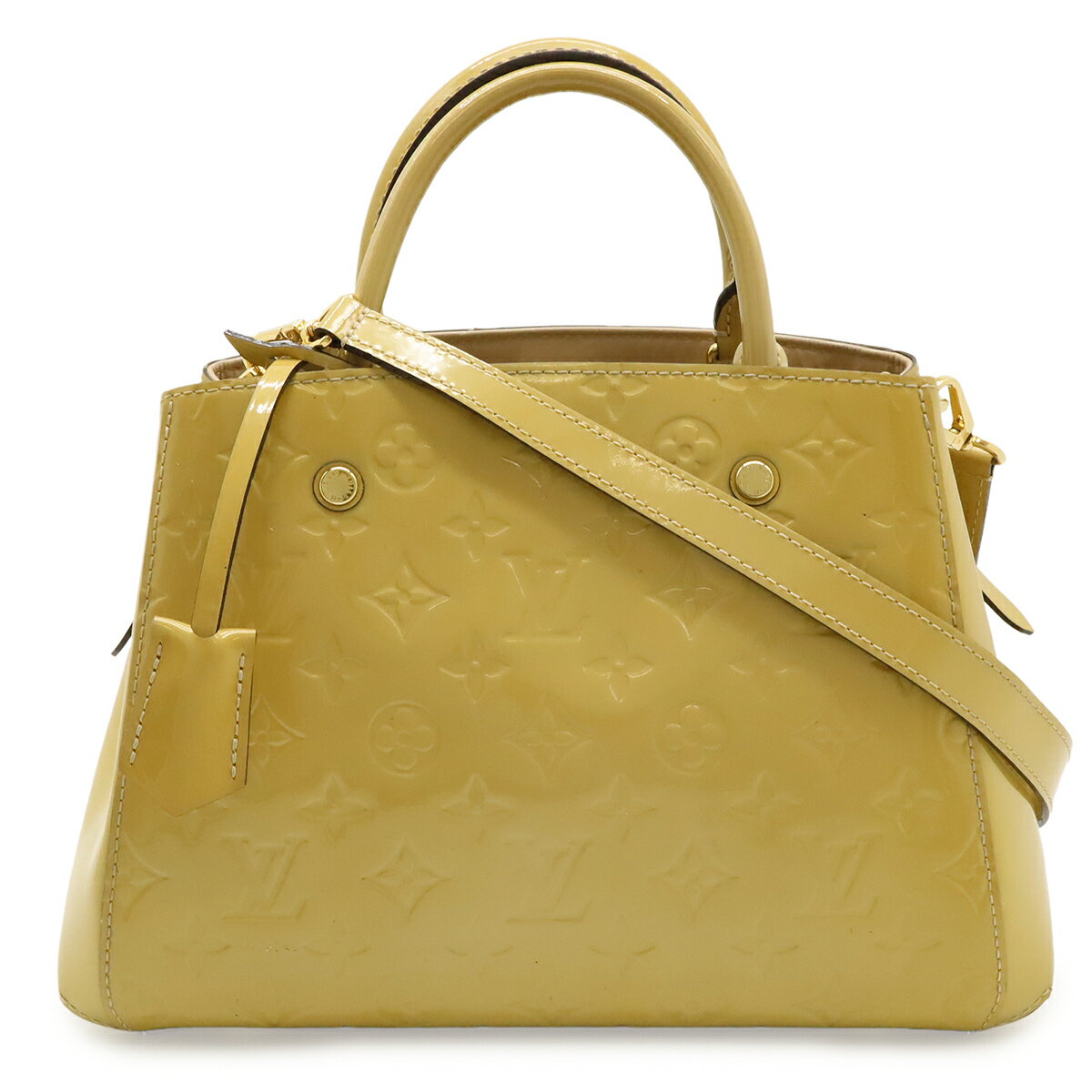 樂天商城 - LOUIS VUITTON ルイ ヴィトン モノグラムヴェルニ モンテーニュBB ハンドバッグ 2WAY ショルダーバッグ パテントレザー デュンヌ ベージュ系 M50173 【中古】