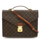 【バッグ】LOUIS VUITTON ルイ ヴィトン モノグラム ポルトドキュマン バンドリエール ブリーフケース ビジネスバッグ 2WAY ショルダー 鍵欠品 M53338 【中古】