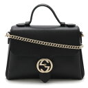 GUCCI グッチ インターロッキングG ハンドバッグ 2WAY チェーンショルダー ショルダーバッグ ブラック 黒 ゴールド金具 アウトレット品 510302...