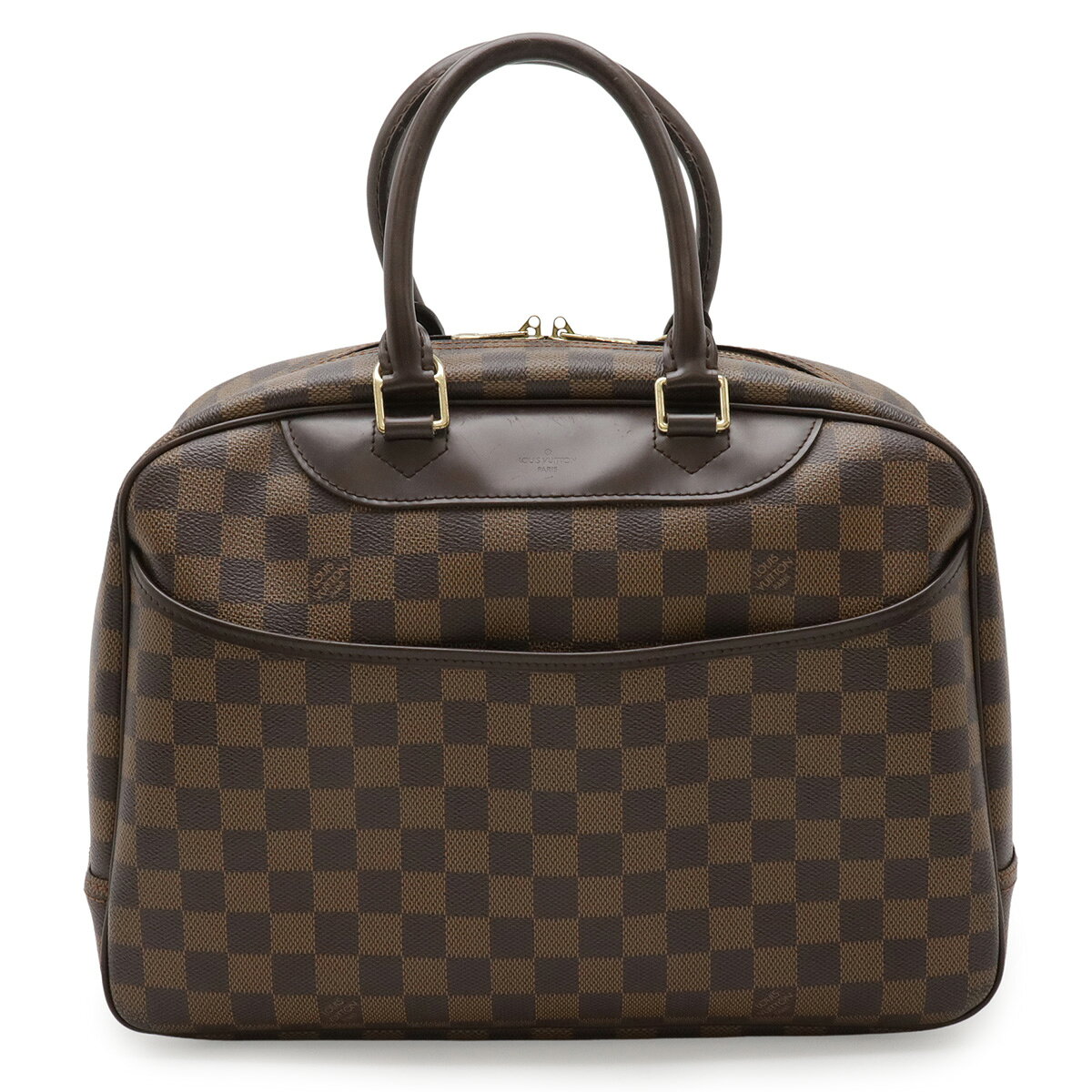 Rakuten - LOUIS VUITTON ルイ ヴィトン ダミエ ドーヴィル ボーリング ヴァニティ ハンドバッグ ミニボストンバッグ SPオーダー スペシャルオーダー品 N47272 【中古】