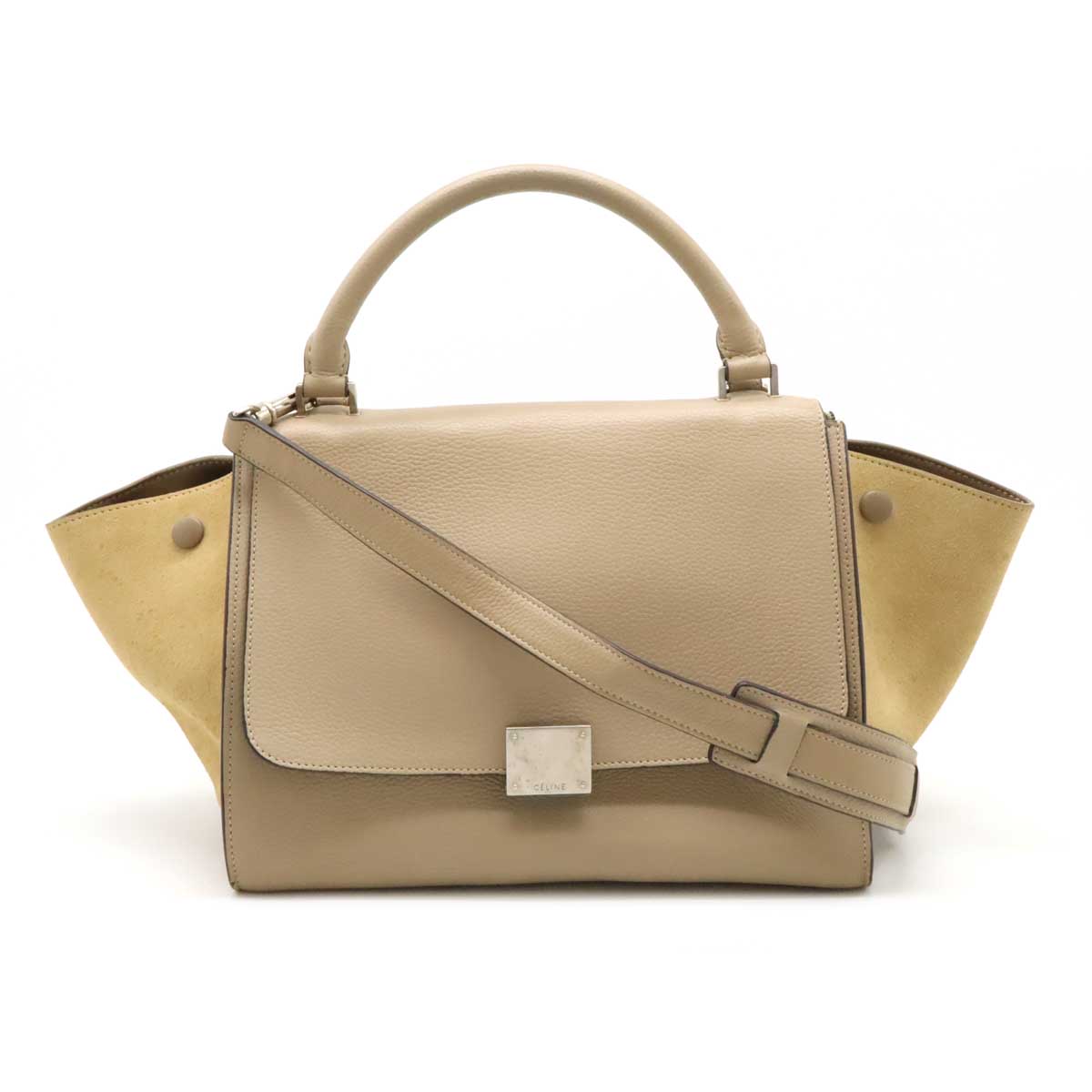 たか様 CÉLINE セリーヌ トラペーズ レザーショルダーバッグ トープ 楽天市場】セリーヌ トラペーズ フェルト(バッグ・小物