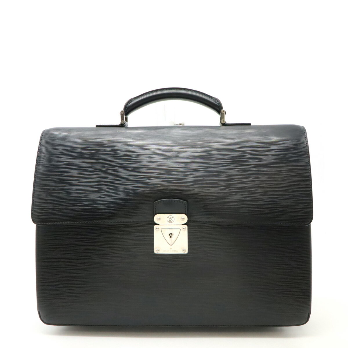 LOUIS VUITTON ルイ ヴィトン エピ ロブスト1 書類カバン ビジネスバッグ ブリーフケース レザー ノワール 黒 ブラック シルバー金具 鍵欠品 M54532 【中古】