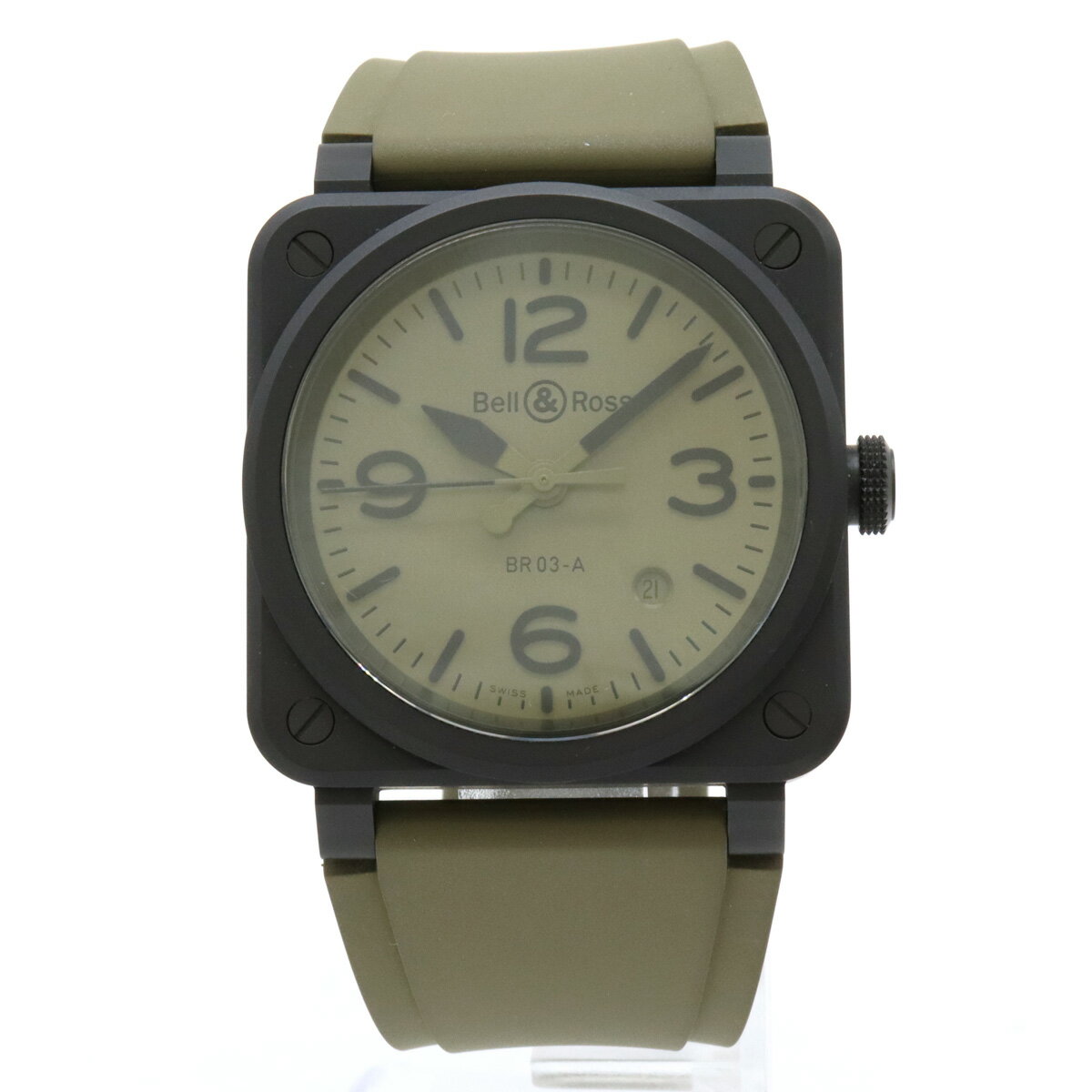 Bell&Ross ベル&ロス BR03 MILITARY CERAMIC セラミック メンズ AT オートマ 腕時計 【中古】