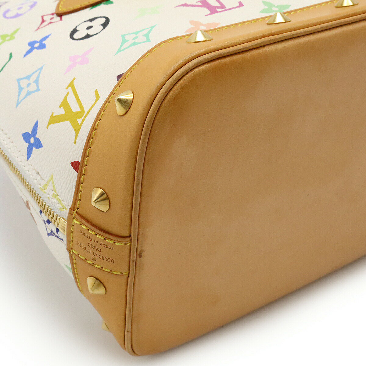 LOUIS VUITTON ルイ ヴィトン モノグラムマルチカラー アルマ ハンドバッグ ブロン 白 ホワイト M92647 【中古】