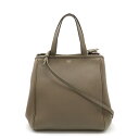 CELINE セリーヌ スモール フォールドカバ トートバッグ 2WAY ショルダーバッグ レザー グレージュ ゴールド金具 194073 【中古】