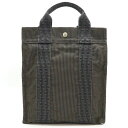HERMES エルメス エールライン サックアドPM リュックサック バックパック ショルダーバッグ キャンバス グレー 【中古】