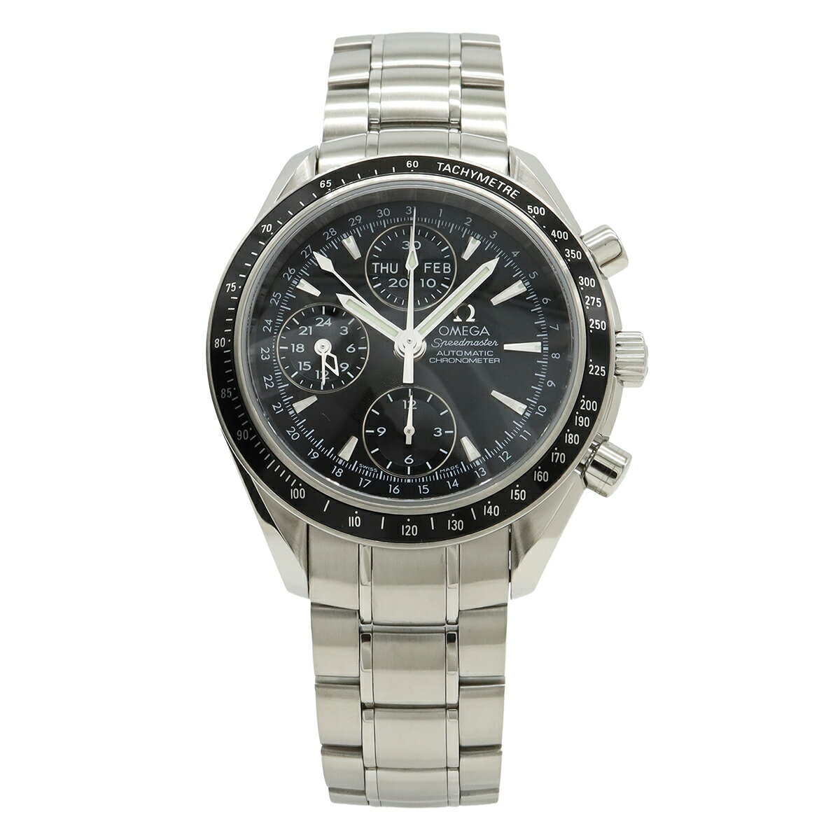 OMEGA オメガ スピードマスター トリプルカレンダー クロノグラフ ブラック文字盤 メンズ オートマ 腕時計 3220.50 【中古】