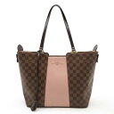 LOUIS VUITTON ルイ ヴィトン ダミエ ジャージー トートバッグ ショルダーバッグ マグノリア ピンク ショルダーストラップ欠品 N44041 【中...