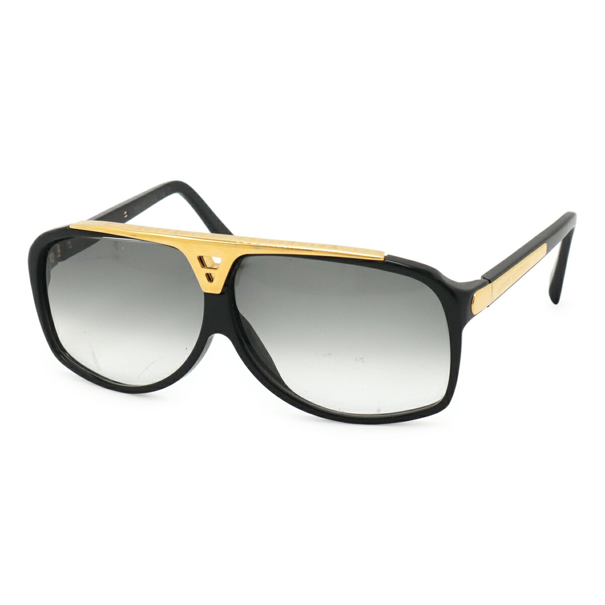 LOUIS VUITTON ルイ ヴィトン エヴィダンス サングラス アイウェア スモークグラデーション ブラック 黒 ゴールド金具 Z0105E 【中古】