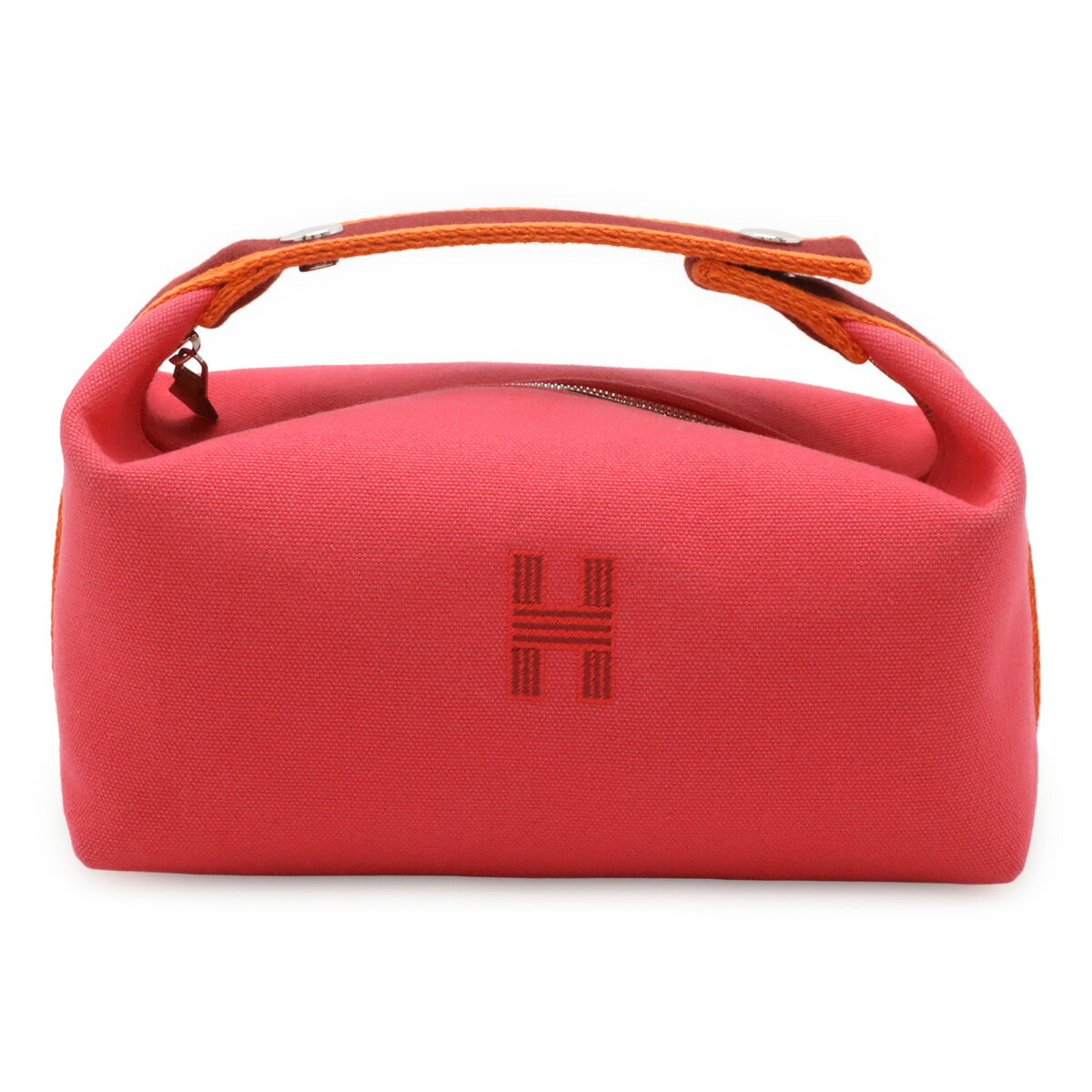Rakuten - HERMES エルメス ブリッド ア ブラック PM バス用ポーチ 化粧ポーチ コスメポーチ ハンドバッグ キャンバス ハイビスカス ピンク H104222M 【中古】