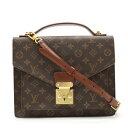 【バッグ】LOUIS VUITTON ルイ ヴィトン モノグラム モンソー28 セカンドバッグ ハンドバッグ ビジネスバッグ 2WAY ショルダーバッグ M51185 【中古】