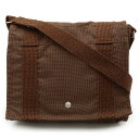 HERMES エルメス エールライン バサスPM ショルダーバッグ メッセンジャーバッグ キャンバス 茶 ブラウン シルバー金具 【中古】