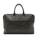 BOTTEGA VENETA ボッテガ ヴェネタ ボッテガベネタ イントレチャート ビジネスバッグ ブリーフケース レザー ダークブラウン ショルダー欠品 40...