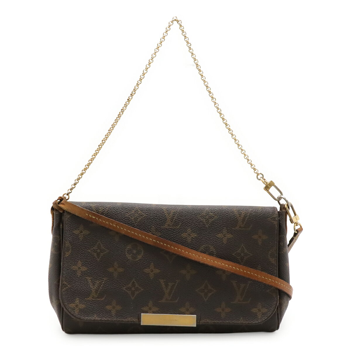 Rakuten - LOUIS VUITTON ルイ ヴィトン モノグラム フェイボリットMM ショルダーバッグ 斜め掛け チェーンバッグ 2WAY クラッチバッグ M40718 【中古】