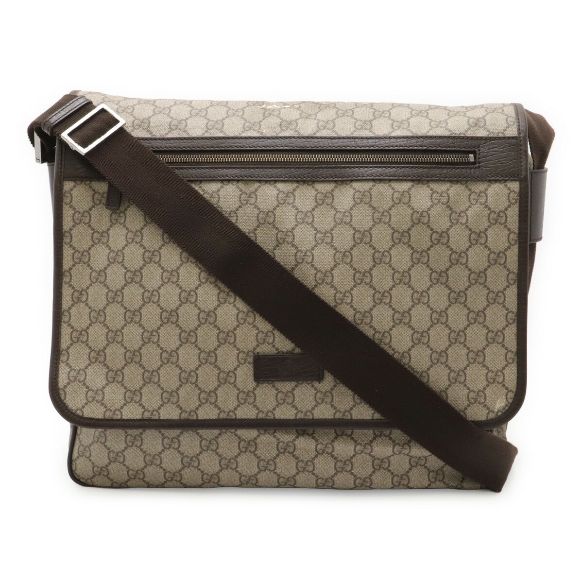 GUCCI グッチ GGスプリーム ショルダー メッセンジャーバッグ クロスボディ 肩掛け 斜め掛け コーティングキャンバス PVC レザー ベージュ ブラウン 茶色 ネイビー 紺 GUCCI（グッチ） GGスプリーム スモール メッセンジャーバッグ 斜め