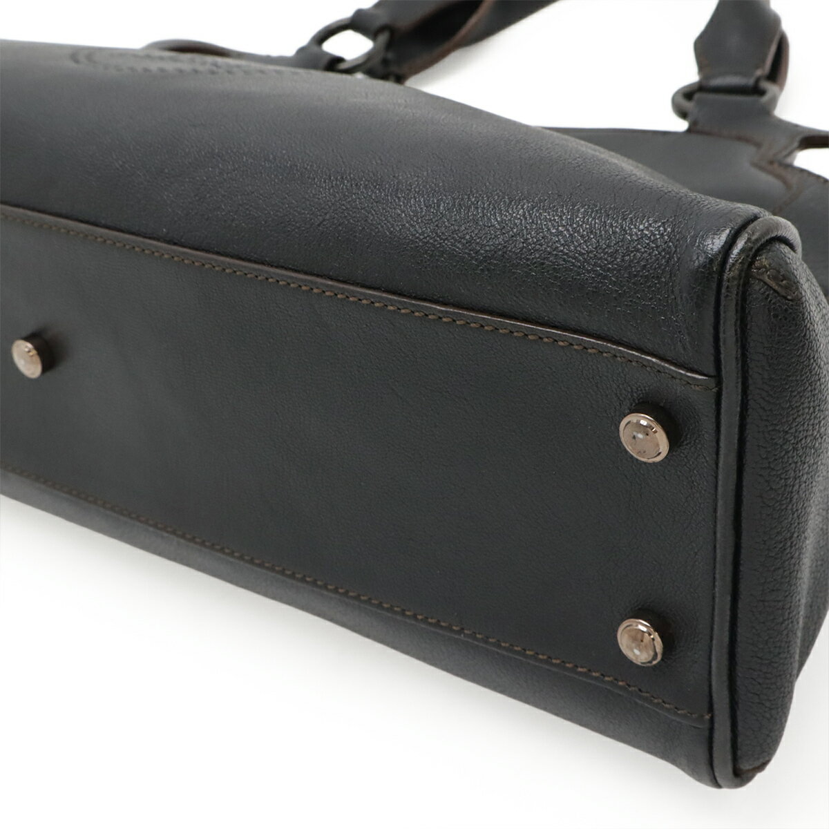 Cartier カルティエ マルチェロ ドゥ カルティエ ハンドバッグ トートバッグ レザー ブラック 黒 【中古】